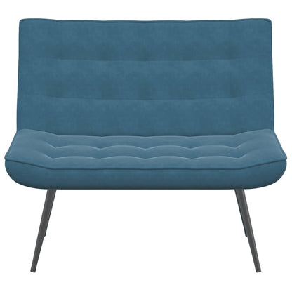 Sitzbank Blau 110x74x84 cm Samt
