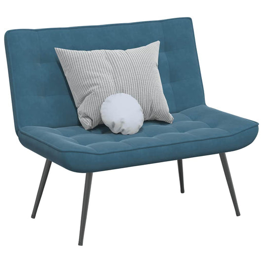 Sitzbank Blau 110x74x84 cm Samt