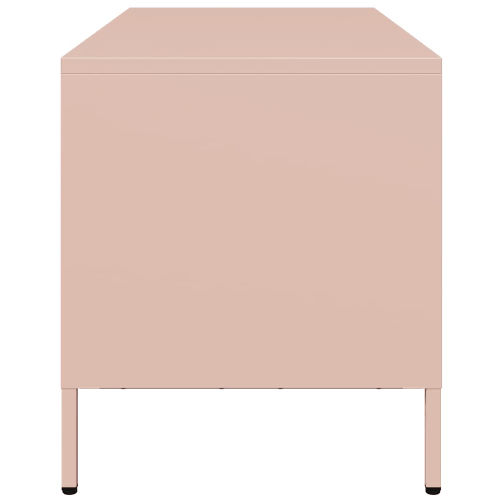 TV-Schrank Rosa 101,5x39x43,5 cm Kaltgewalzter Stahl