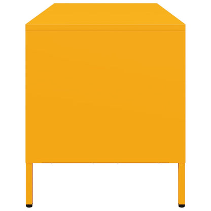 TV-skab Sennep Gul 101,5x39x43,5 cm Koldvalset stål