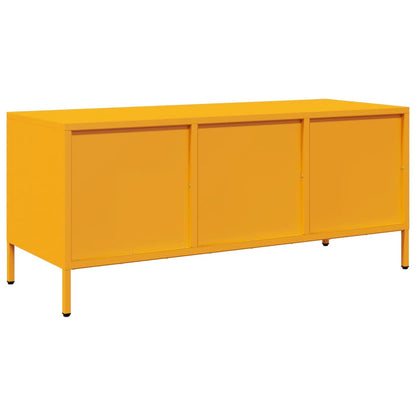 TV-skab Sennep Gul 101,5x39x43,5 cm Koldvalset stål
