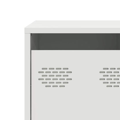 TV-skab Hvid 101,5x39x43,5 cm Koldvalset stål