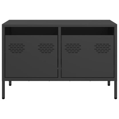 TV-skab Sort 68x39x43,5 cm Koldvalset stål