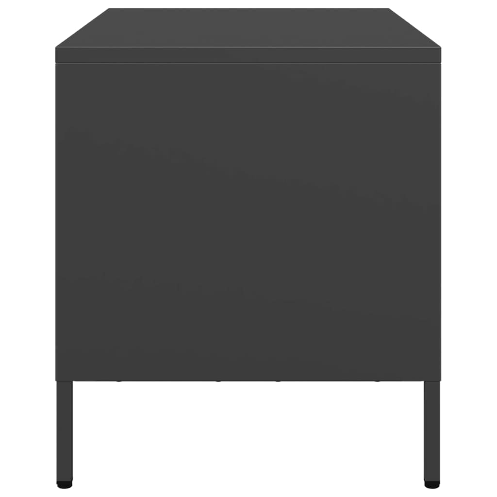 TV-skab Sort 68x39x43,5 cm Koldvalset stål