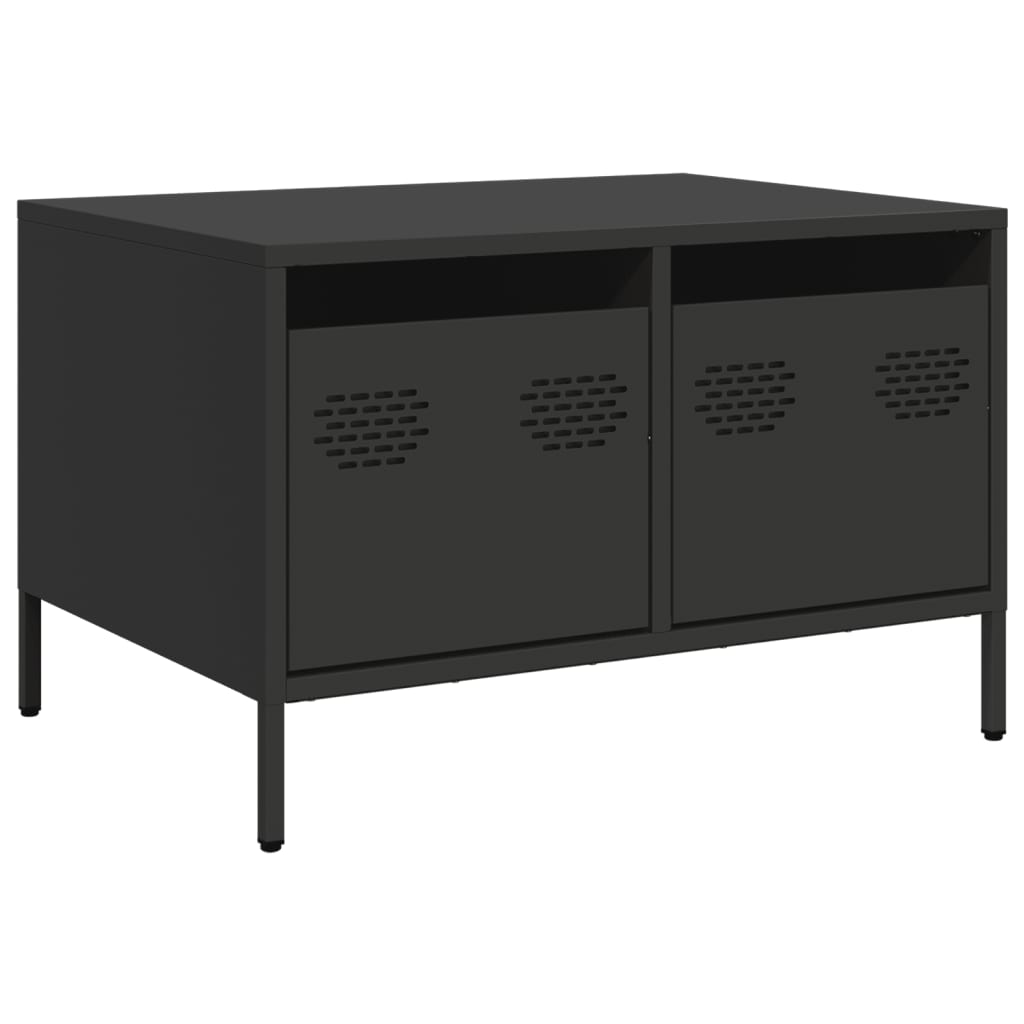 TV-skab Sort 68x50x43,5 cm Koldvalset stål