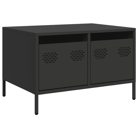 TV-skab Sort 68x50x43,5 cm Koldvalset stål