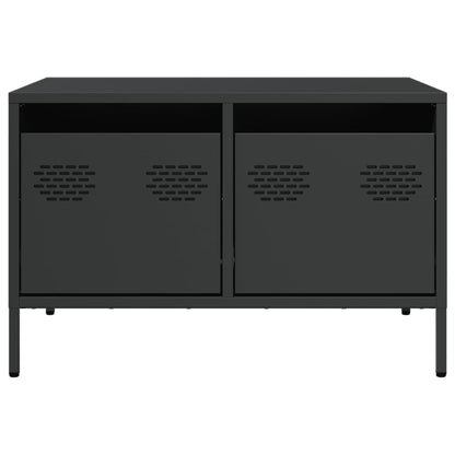 TV-skab Sort 68x50x43,5 cm Koldvalset stål