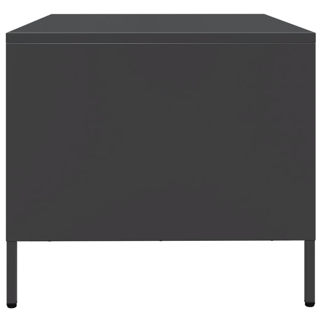 TV-skab Sort 68x50x43,5 cm Koldvalset stål