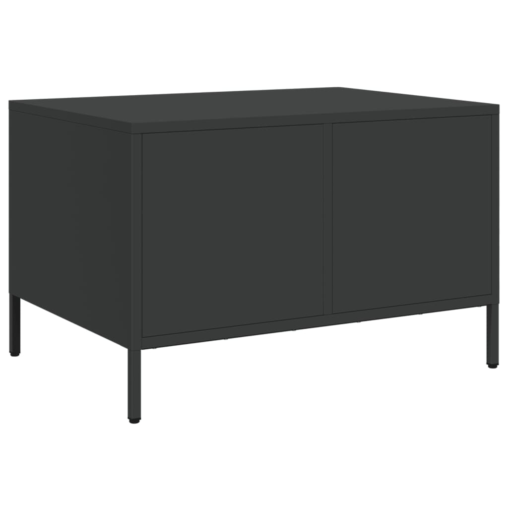 TV-skab Sort 68x50x43,5 cm Koldvalset stål