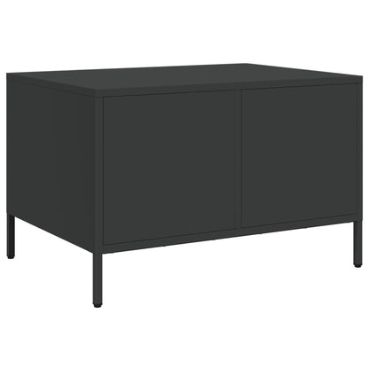 TV-skab Sort 68x50x43,5 cm Koldvalset stål