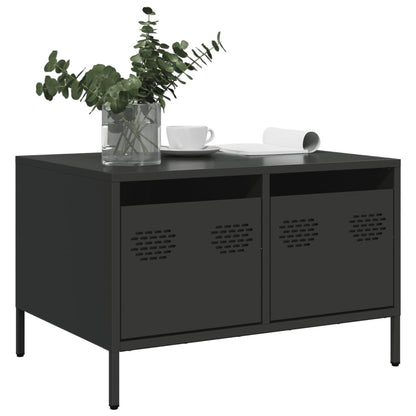 TV-skab Sort 68x50x43,5 cm Koldvalset stål