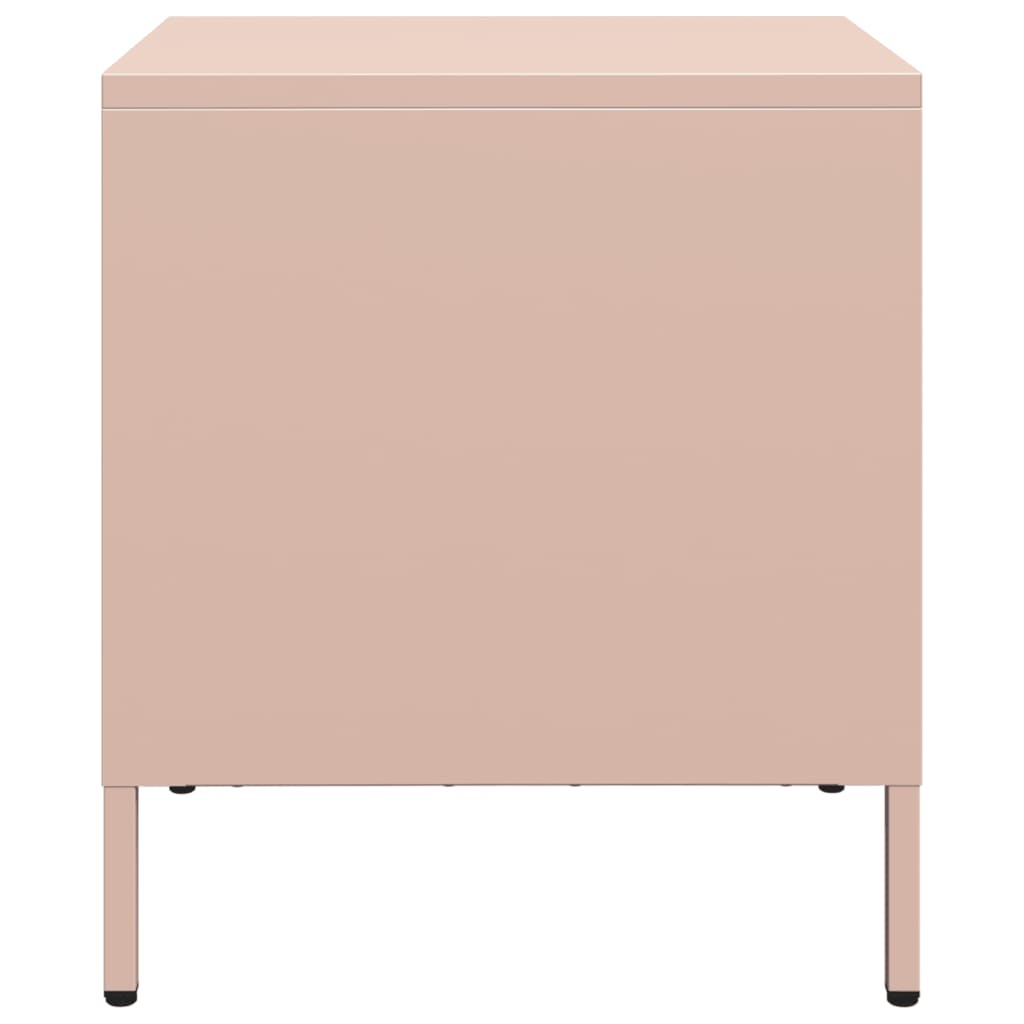 Nachttische 2 Stk. Rosa 35x39x43,5 cm Stahl