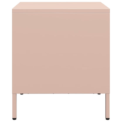 Nachttische 2 Stk. Rosa 35x39x43,5 cm Stahl