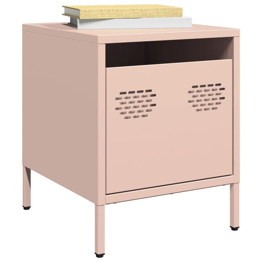 Nachttische 2 Stk. Rosa 35x39x43,5 cm Stahl