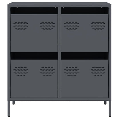 Sideboard Anthrazit 68x39x73,5 cm Kaltgewalzter Stahl
