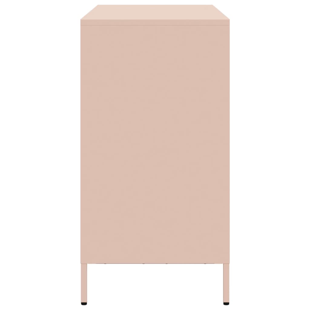 Sideboard Rosa 101,5x39x73,5 cm Kaltgewalzter Stahl