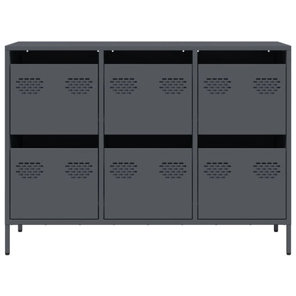 Sideboard Anthrazit 101,5x39x73,5 cm Kaltgewalzter Stahl