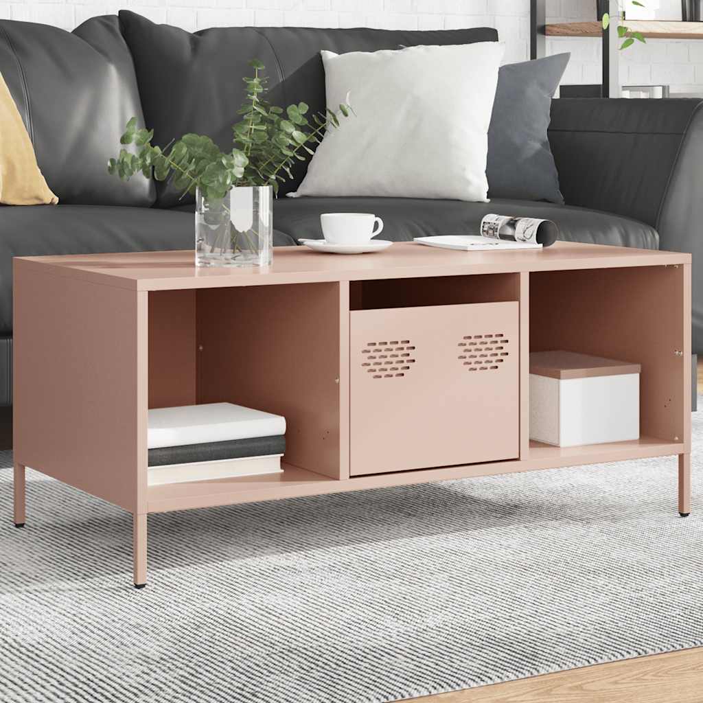 Sofabord Pink 101,5x50x43,5 cm Koldvalset stål