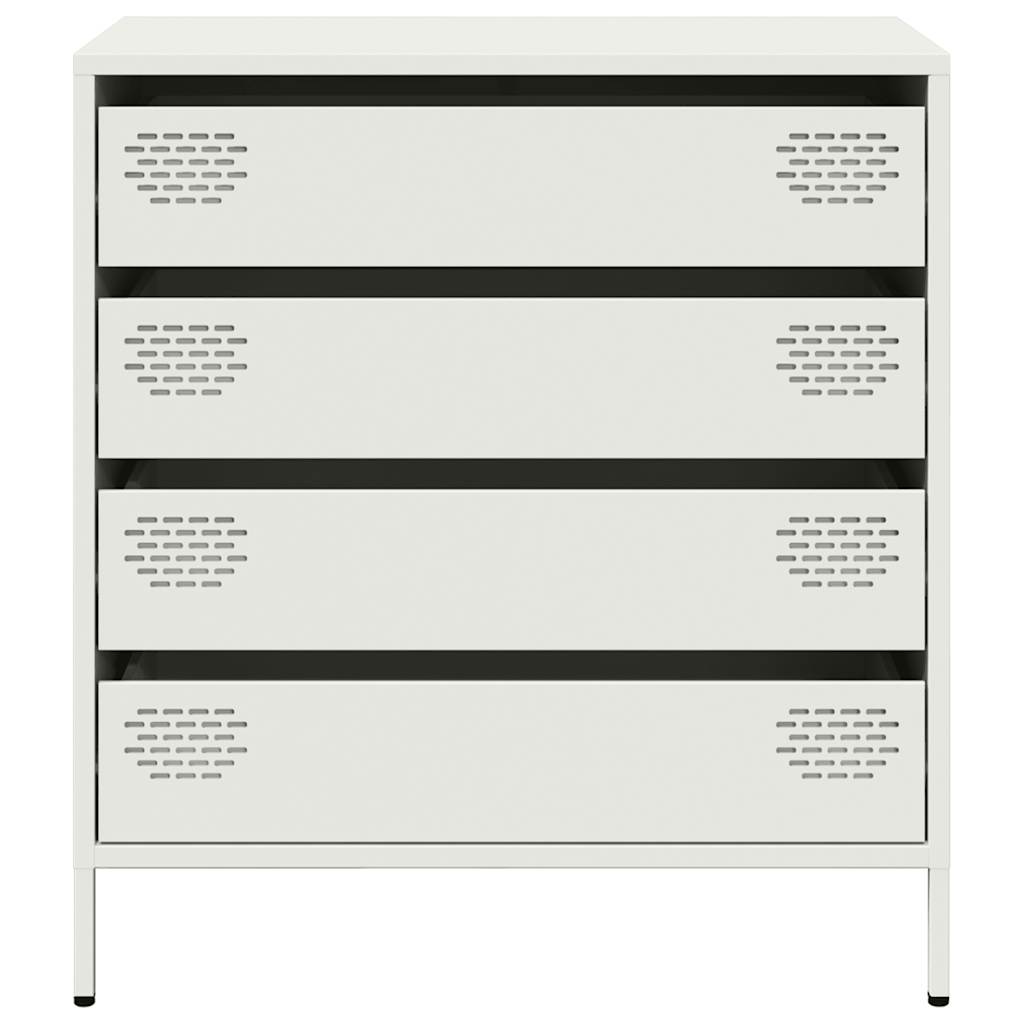 Sideboard Weiß 68x39x73,5 cm Kaltgewalzter Stahl