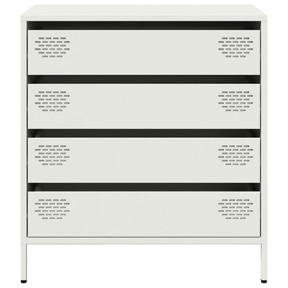 Sideboard Weiß 68x39x73,5 cm Kaltgewalzter Stahl
