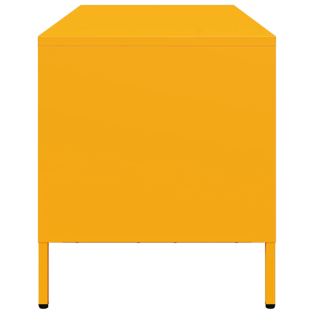 TV-skab Sennep Gul 101,5x39x43,5 cm Koldvalset stål