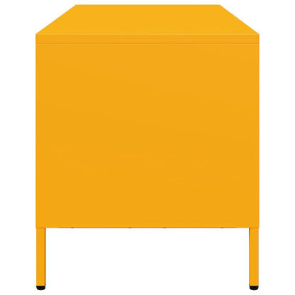 TV-skab Sennep Gul 101,5x39x43,5 cm Koldvalset stål