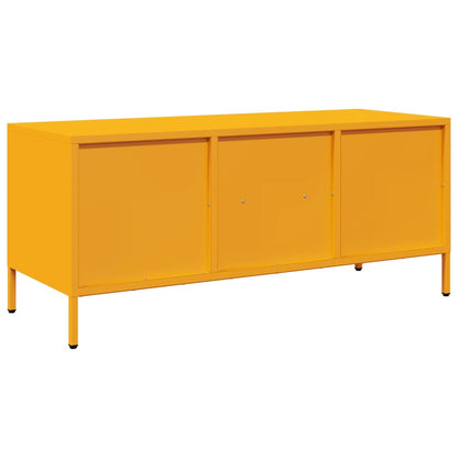 TV-skab Sennep Gul 101,5x39x43,5 cm Koldvalset stål
