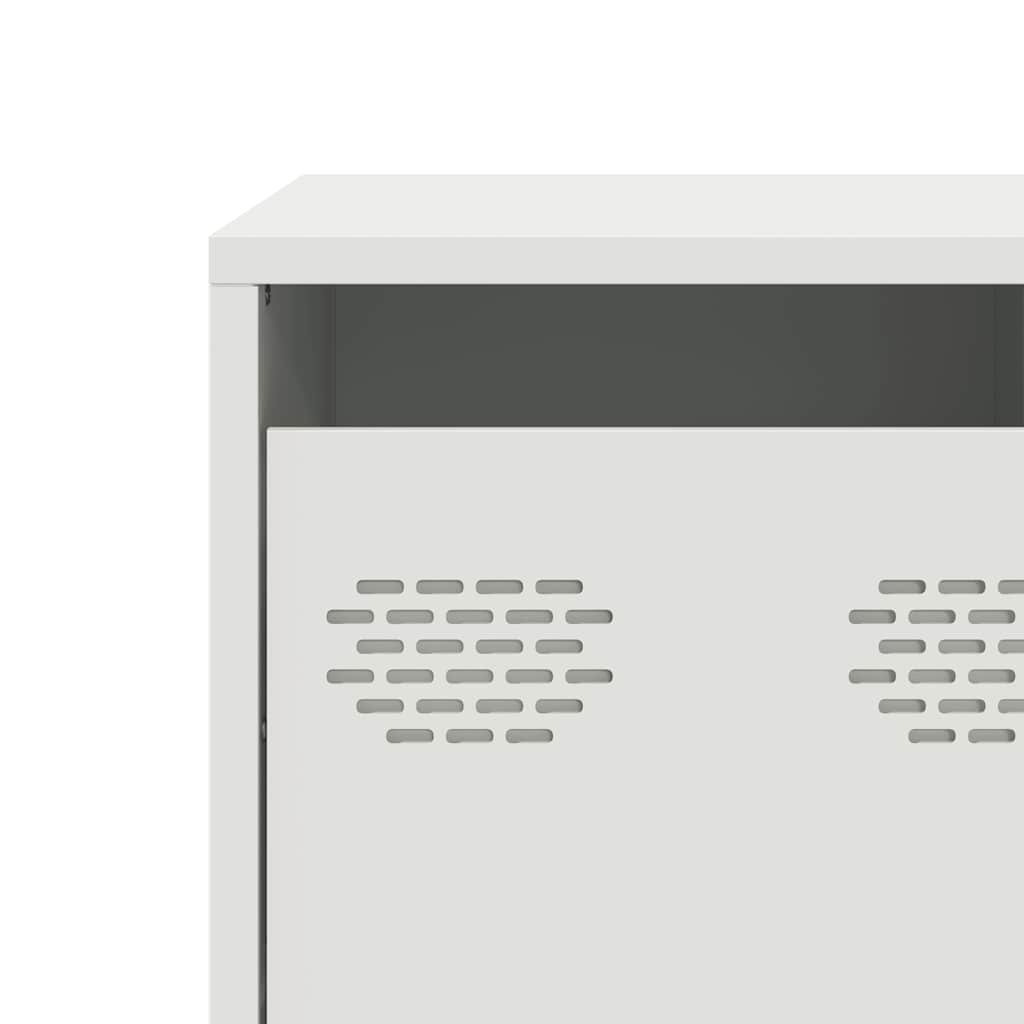TV-skab Hvid 101,5x39x43,5 cm Koldvalset stål