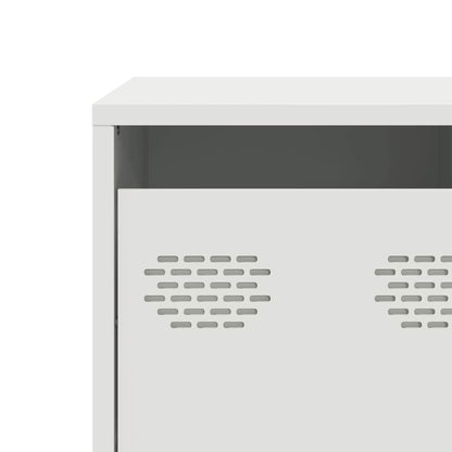 TV-skab Hvid 101,5x39x43,5 cm Koldvalset stål