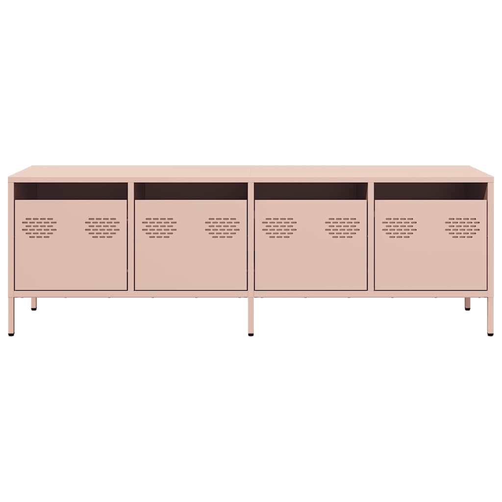 TV-Schrank Rosa 135x39x43,5 cm Kaltgewalzter Stahl