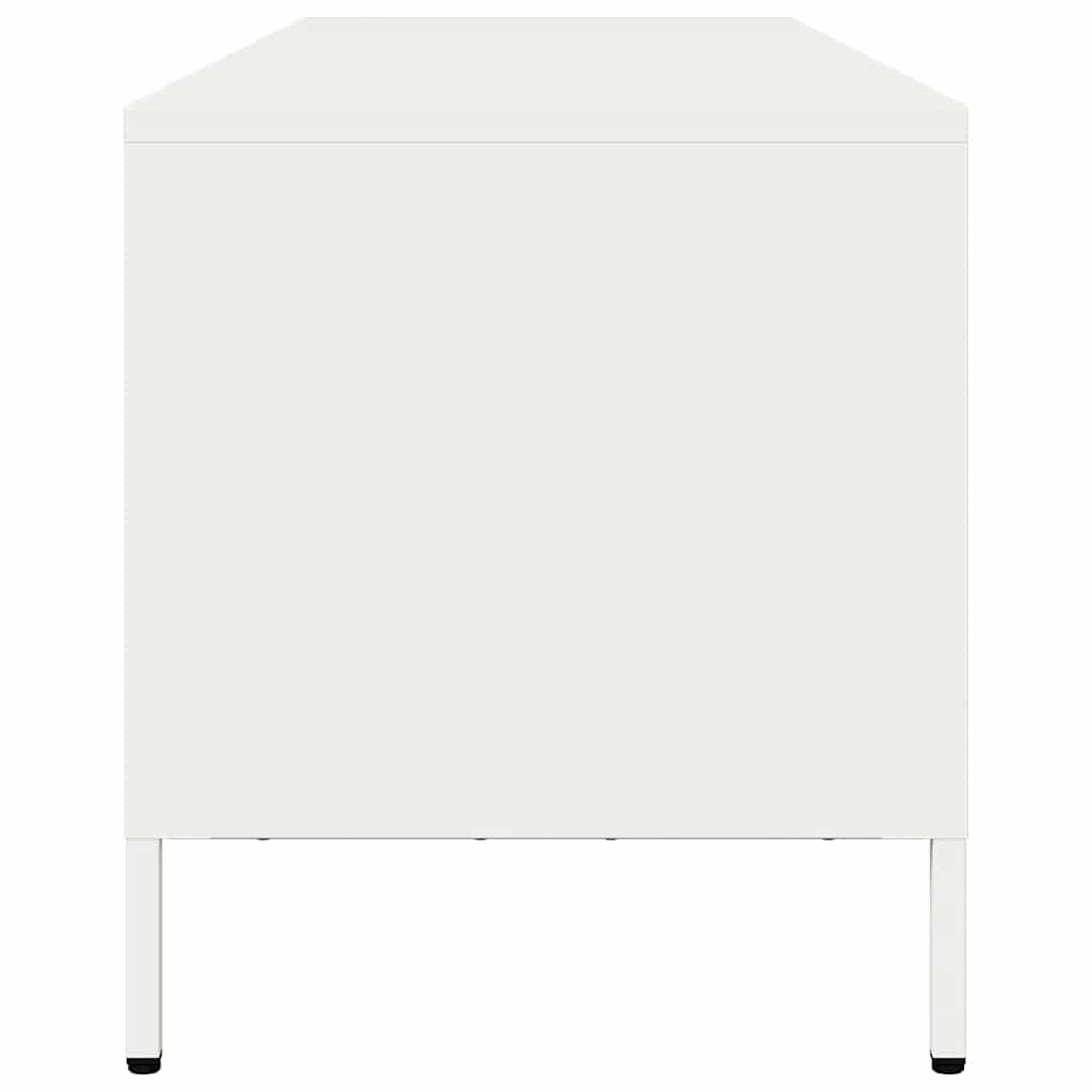 TV-skab Hvid 135x39x43,5 cm Koldvalset stål