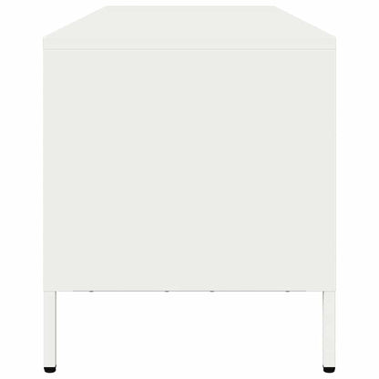 TV-skab Hvid 135x39x43,5 cm Koldvalset stål