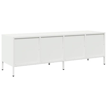 TV-skab Hvid 135x39x43,5 cm Koldvalset stål