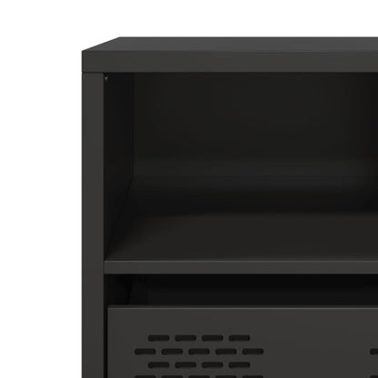TV-skab Sort 68x39x43,5 cm Koldvalset stål