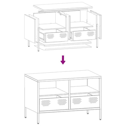 TV-Schrank Senfgelb 68x39x43,5 cm Kaltgewalzter Stahl