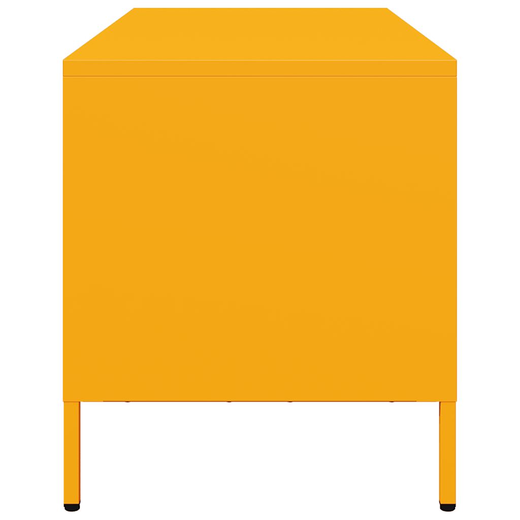 TV-skab Sennep Gul 101,5x39x43,5 cm Koldvalset stål