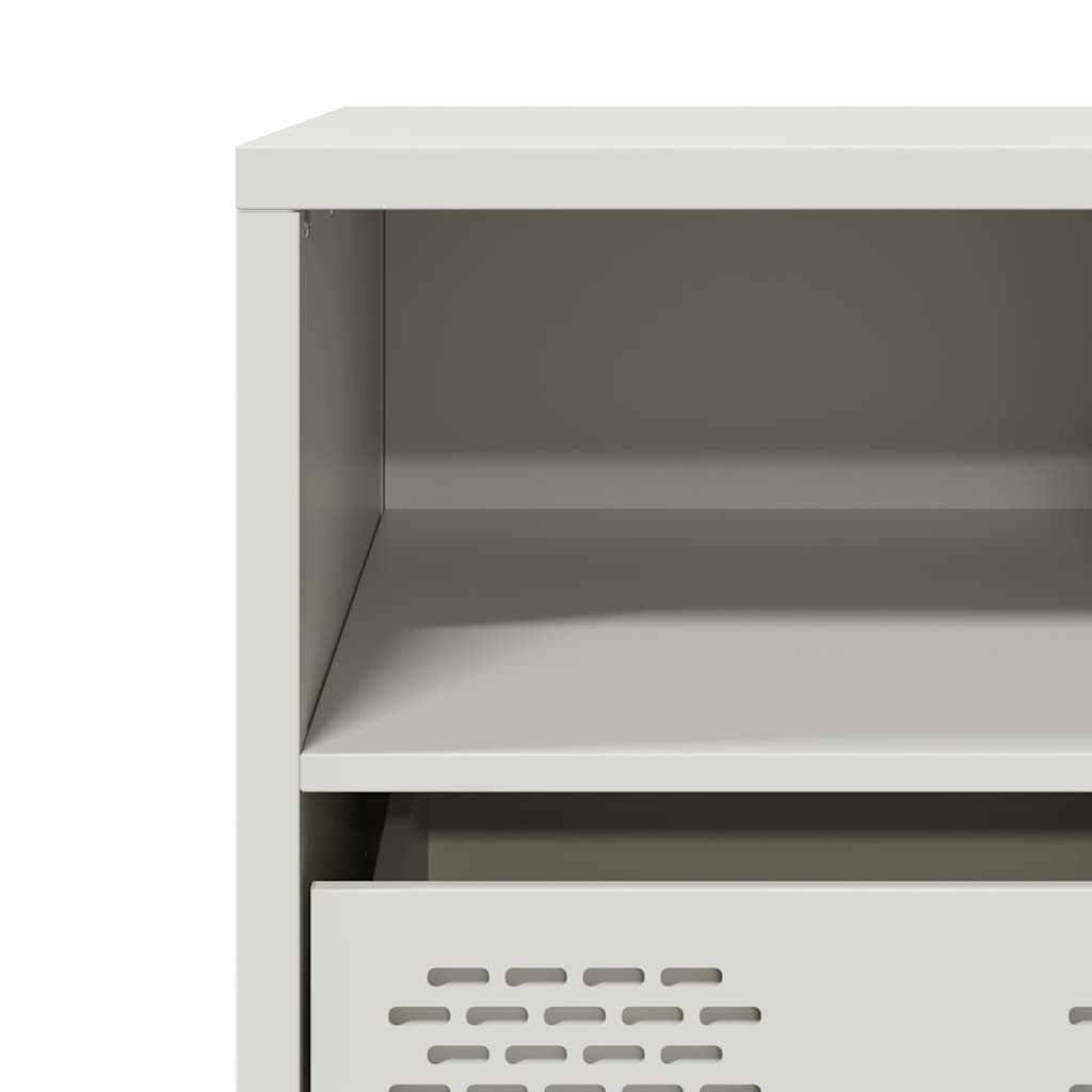 TV-skab Hvid 101,5x39x43,5 cm Koldvalset stål
