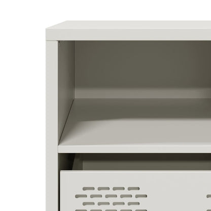 TV-skab Hvid 101,5x39x43,5 cm Koldvalset stål