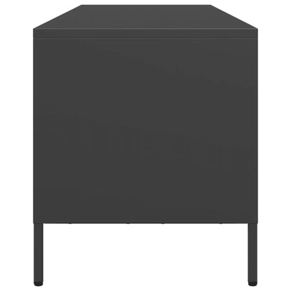 TV-skab Sort 135x39x43,5 cm Koldvalset stål