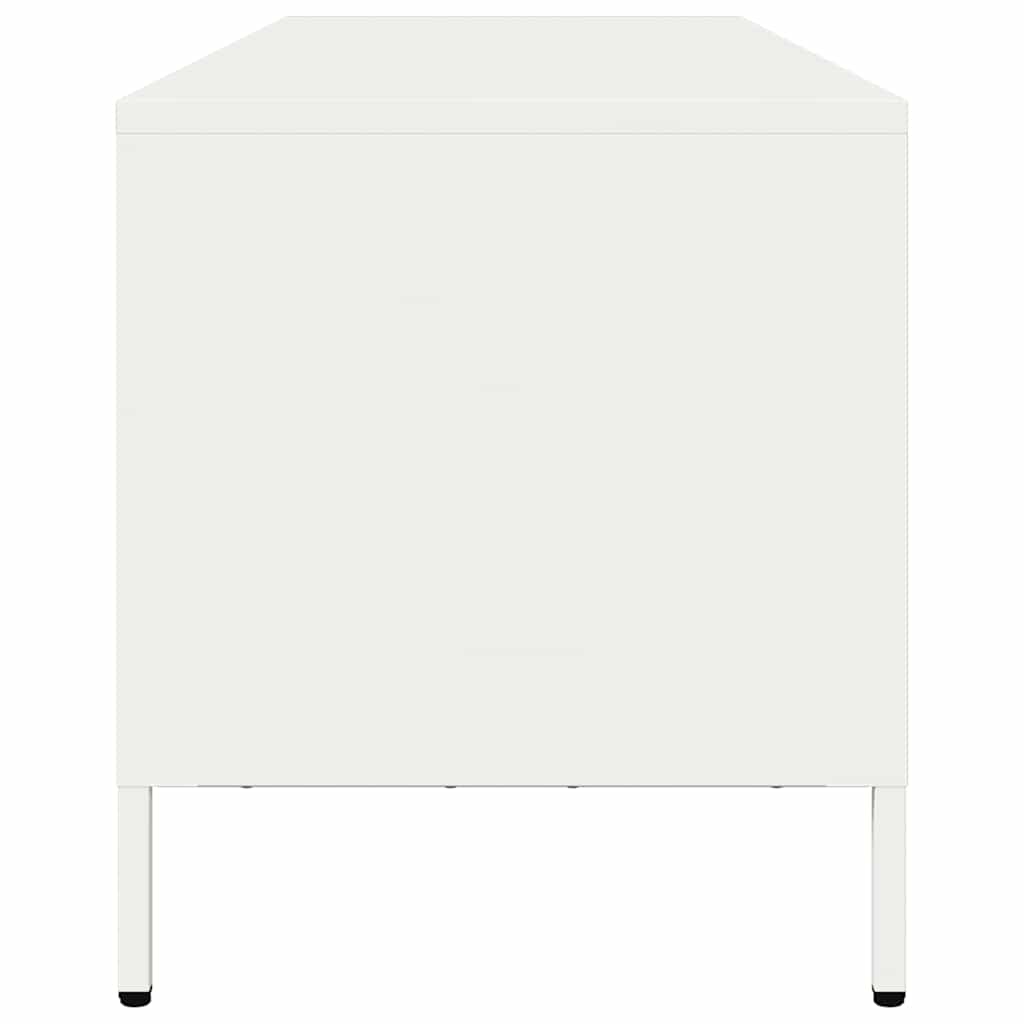 TV-skab Hvid 135x39x43,5 cm Koldvalset stål