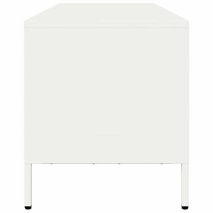 TV-skab Hvid 135x39x43,5 cm Koldvalset stål