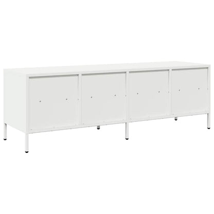 TV-skab Hvid 135x39x43,5 cm Koldvalset stål