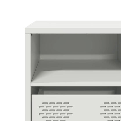 TV-skab Hvid 135x39x43,5 cm Koldvalset stål