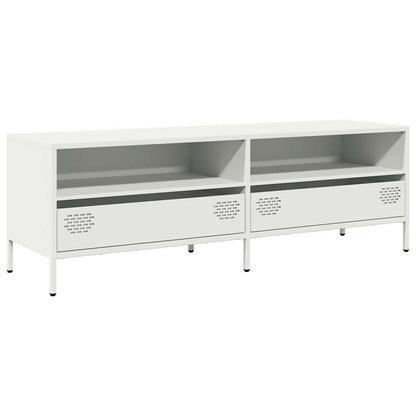 TV-skab Hvid 135x39x43,5 cm Koldvalset stål