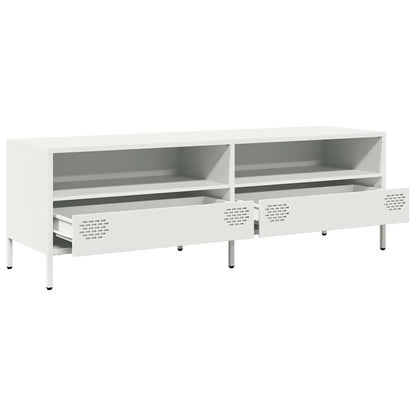 TV-skab Hvid 135x39x43,5 cm Koldvalset stål