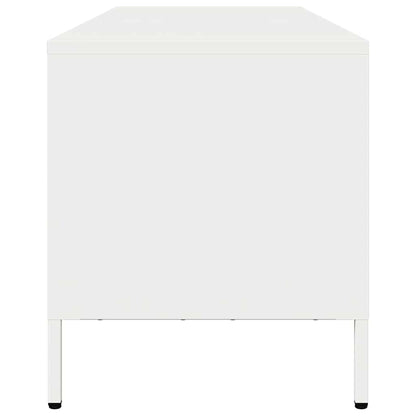TV-skab Hvid 135x39x43,5 cm Koldvalset stål