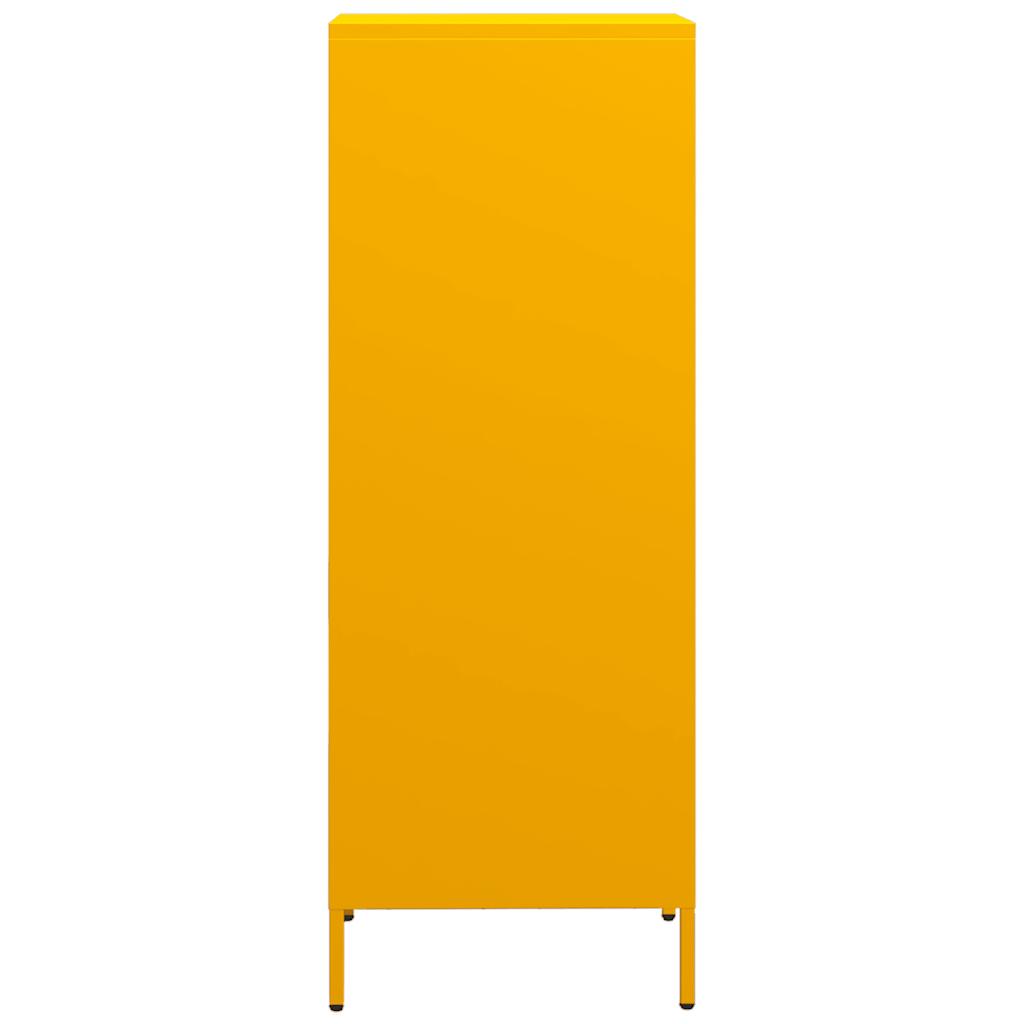 Highboard Senfgelb 35x39x103,5 cm Stahl