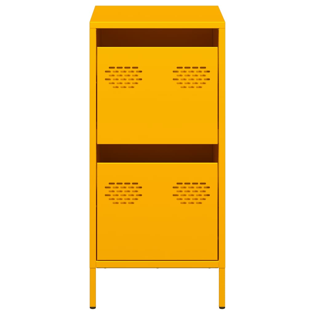 Sideboard Senfgelb 35x39x73,5 cm Kaltgewalzter Stahl
