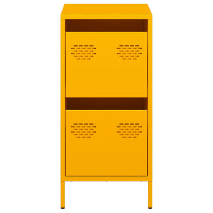 Sideboard Senfgelb 35x39x73,5 cm Kaltgewalzter Stahl
