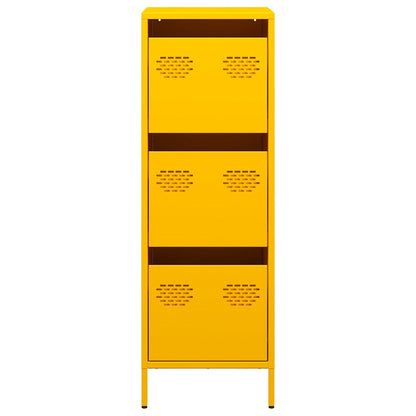 Highboard Senfgelb 39x35x103,5 cm Stahl